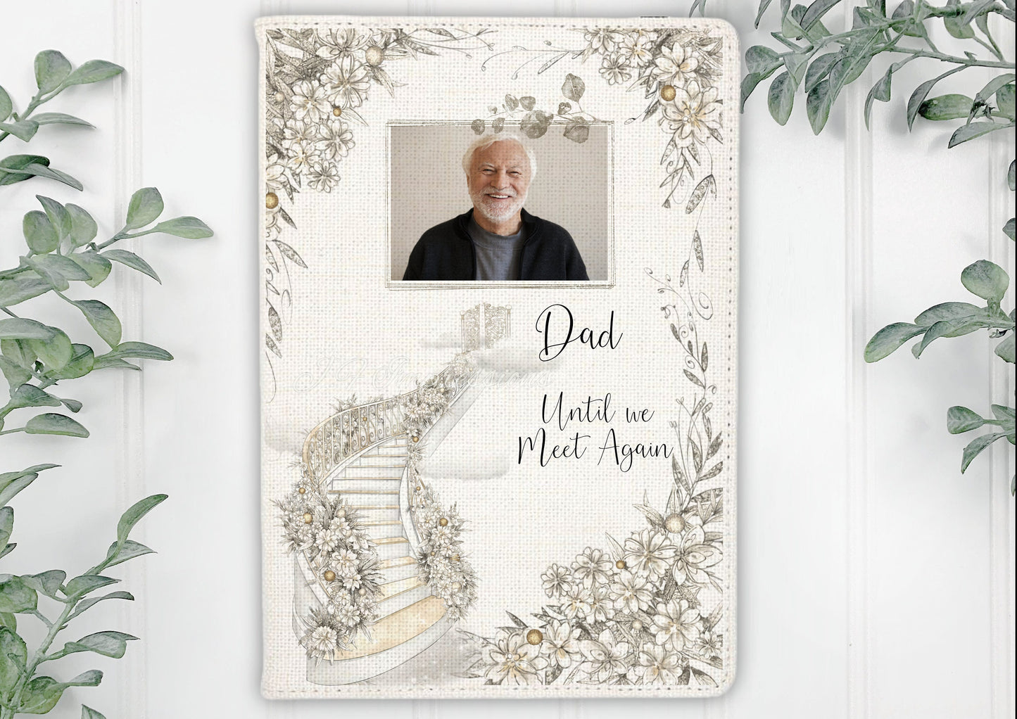 Personalised Linen Memorial Journal
