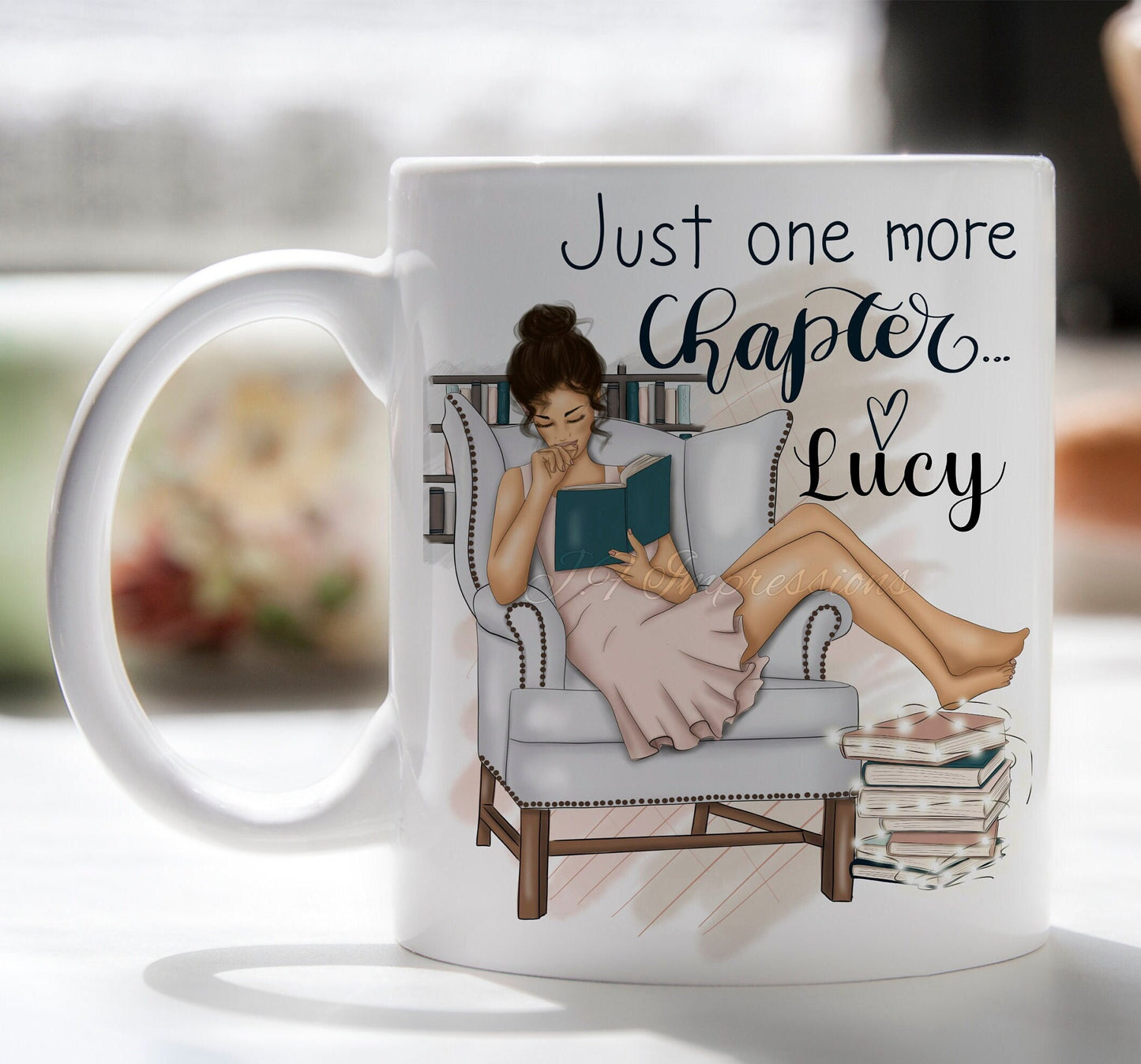 'Just One More Chapter' Personalised Book Lovers Mug