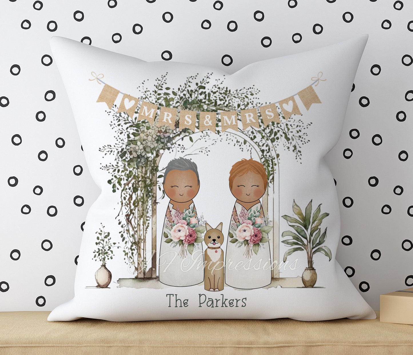 Personalised Wedding Cushion Gift