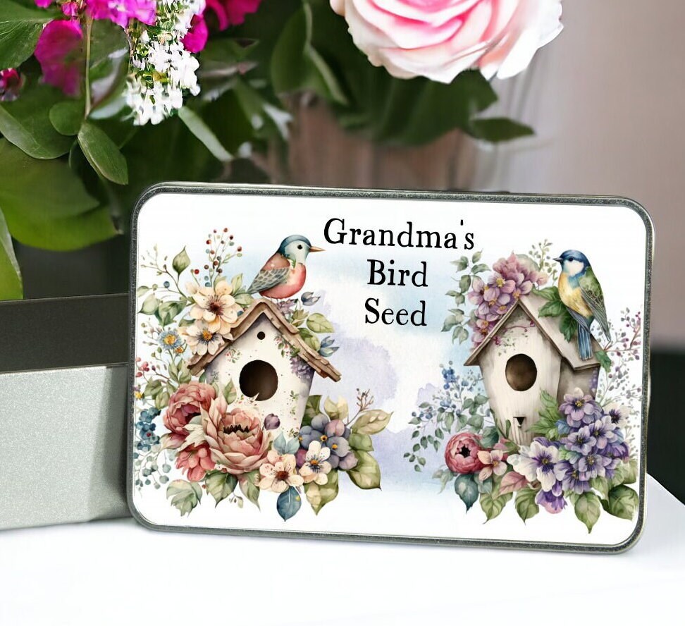 Personalised Bird Seed Tin for Nana/Grandma/Mum