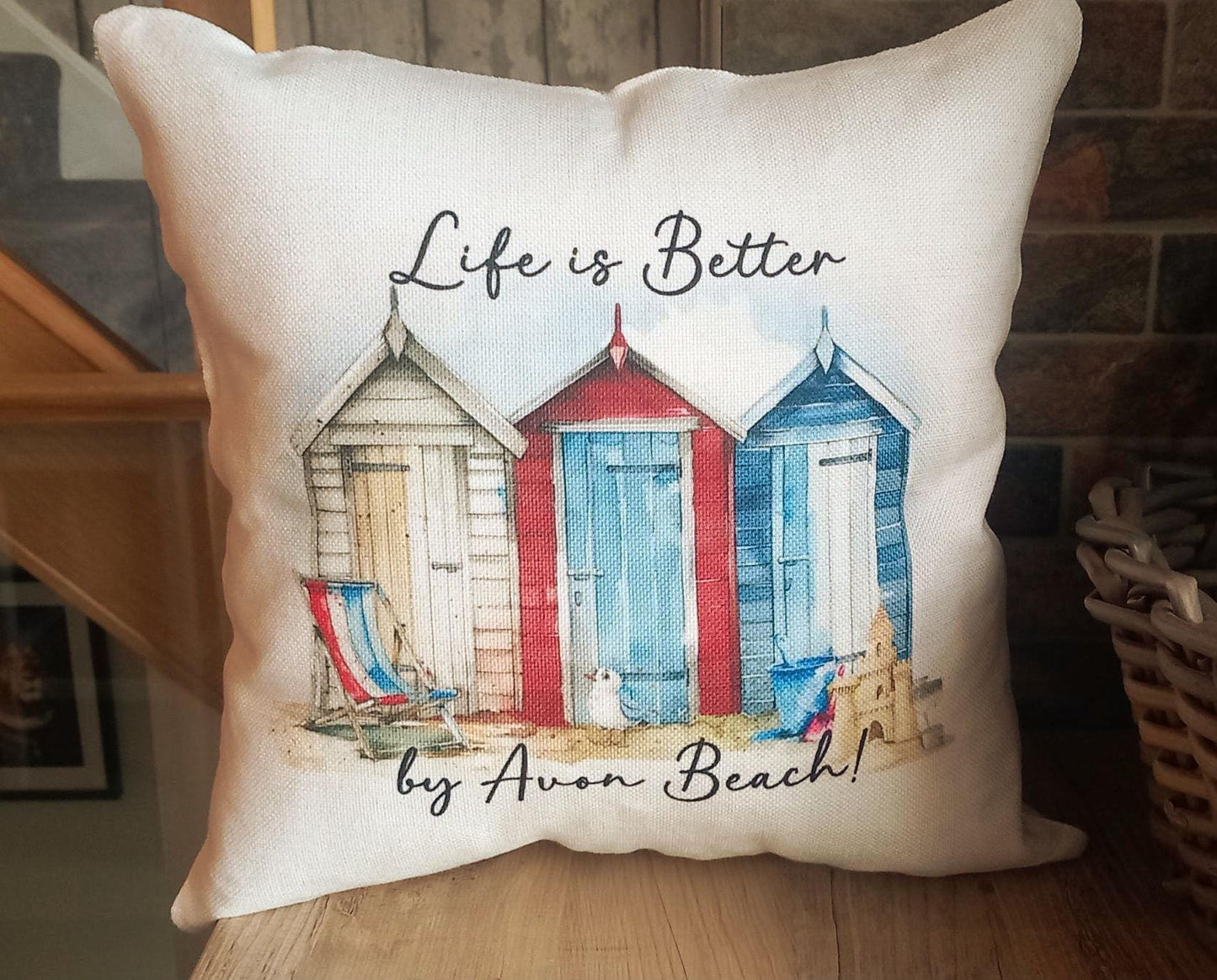 "Life is Better by the beach" Linen Cushion