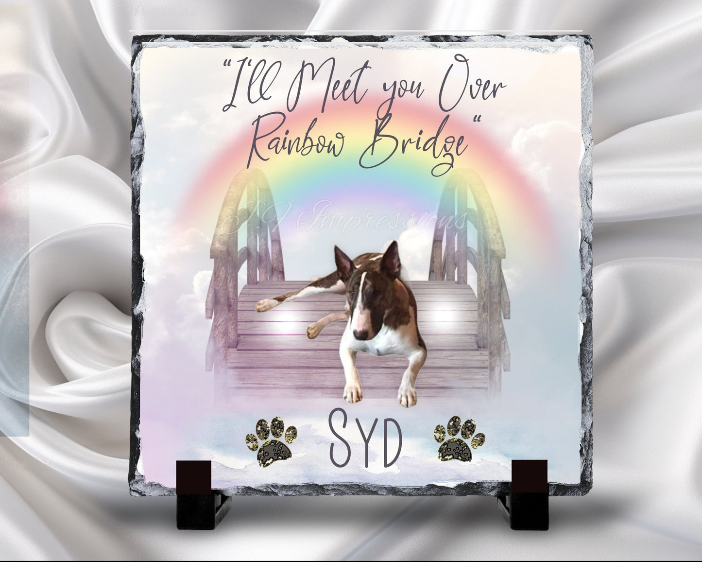 Personalised Dog / Pet Memorial Slate with Stand