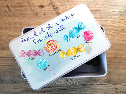 Personalised Grandma's / Grandad's Sweet Tin