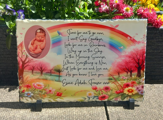 Personalised Baby Loss Memorial Slate