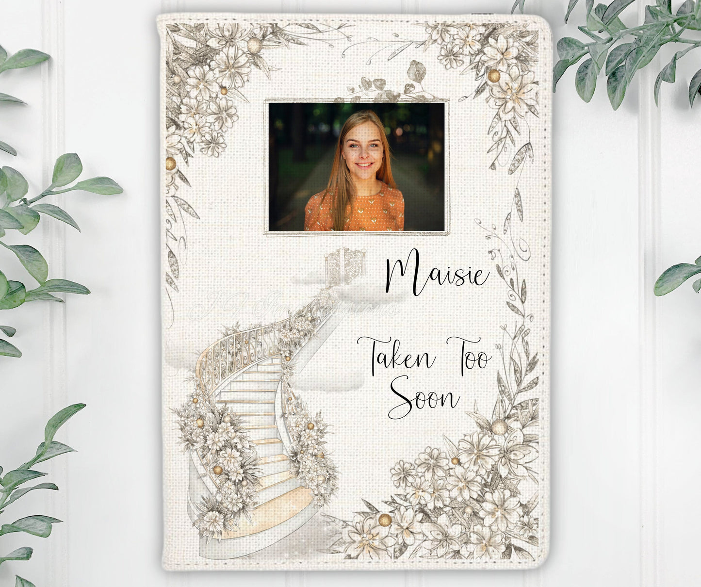 Personalised Linen Memorial Journal