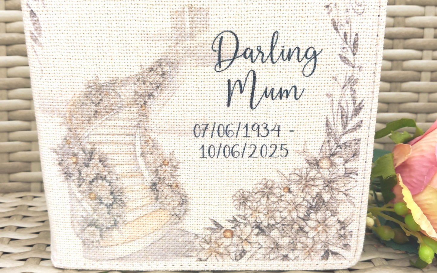 Personalised Linen Memorial Journal