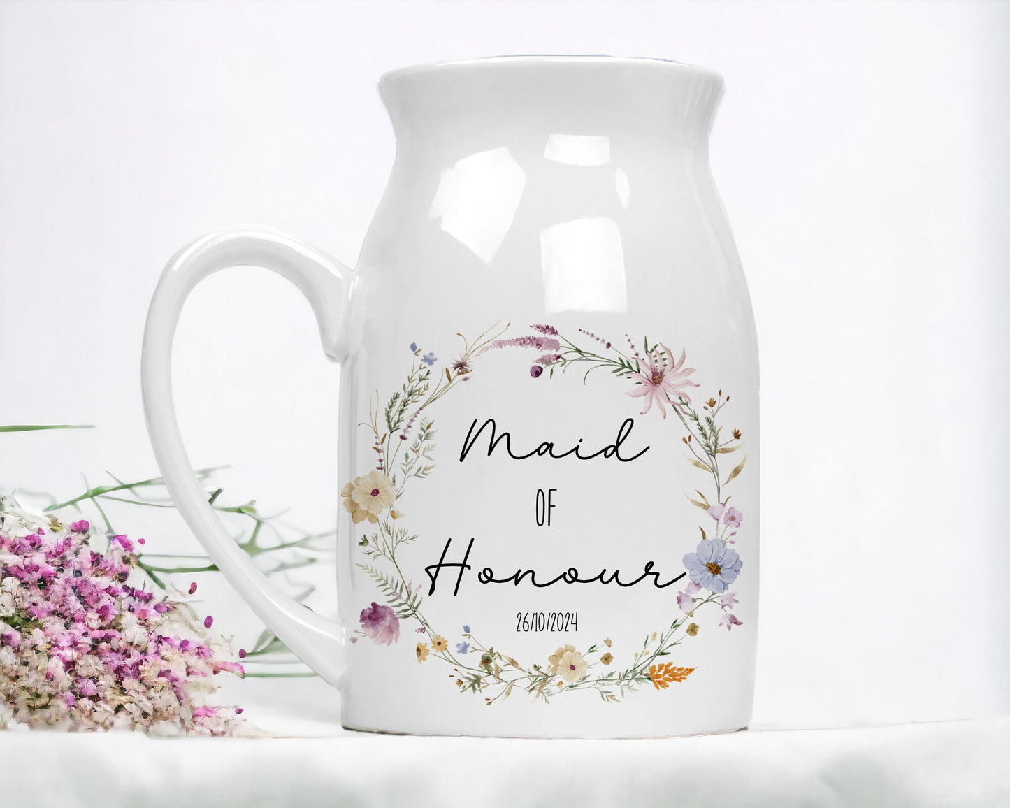 Personalised Ceramic Floral Vase Gift