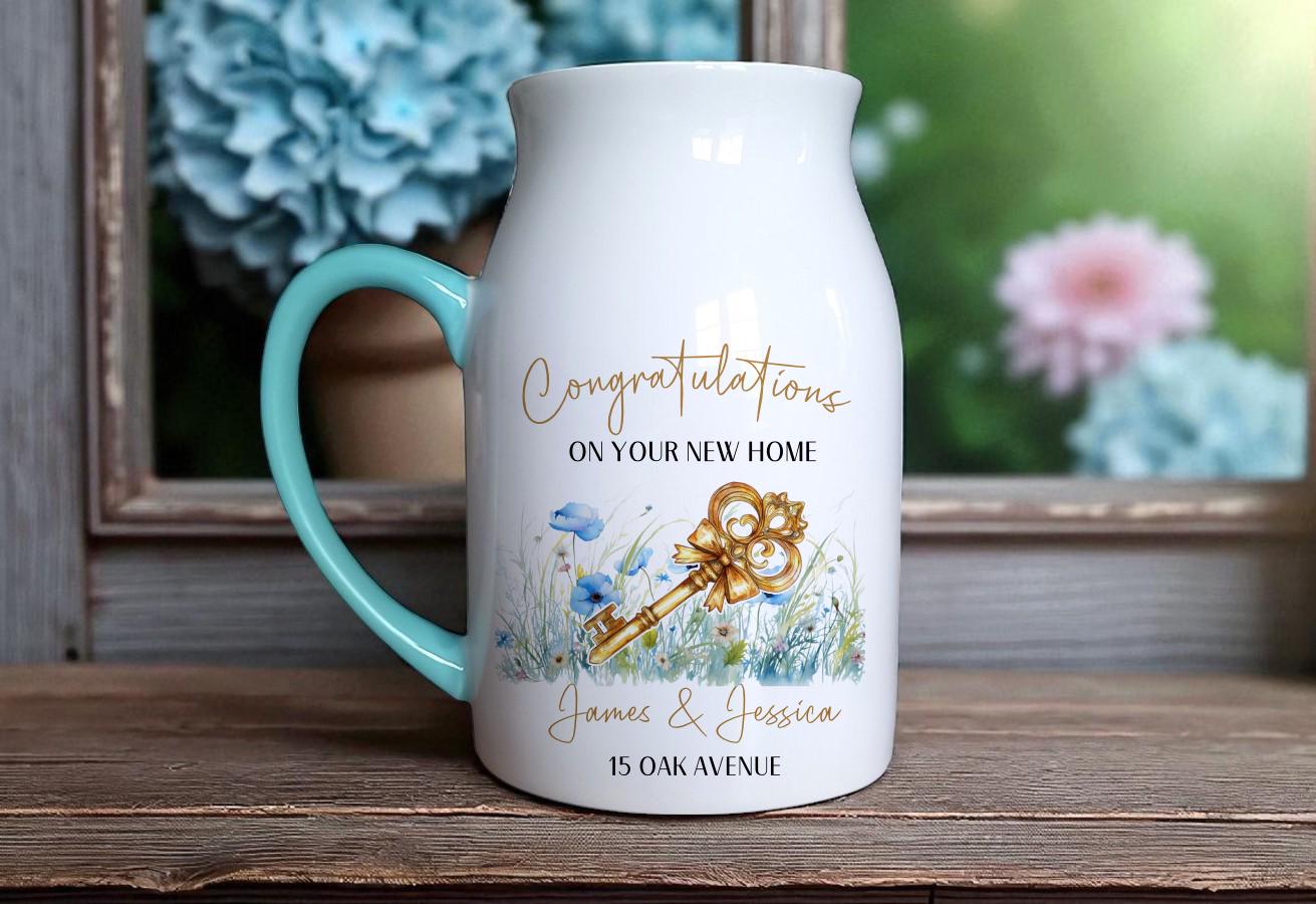 Personalised 'Congrats on your New Home' Ceramic Vase