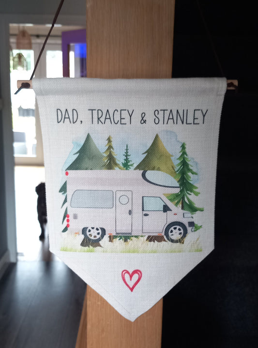 Large Personalised Motorhome Pennant Flag