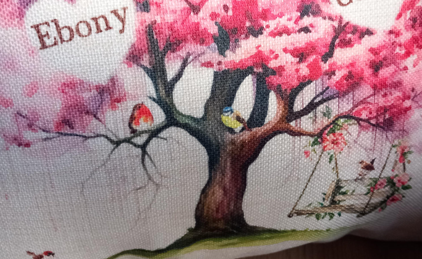 Personalised 'Our Grandchildren' Linen Cushion and Cover