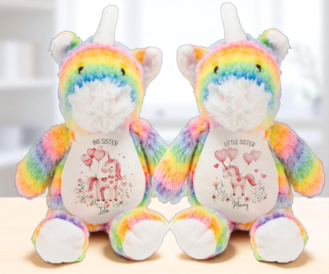 Custom Sibling Unicorn Teddy