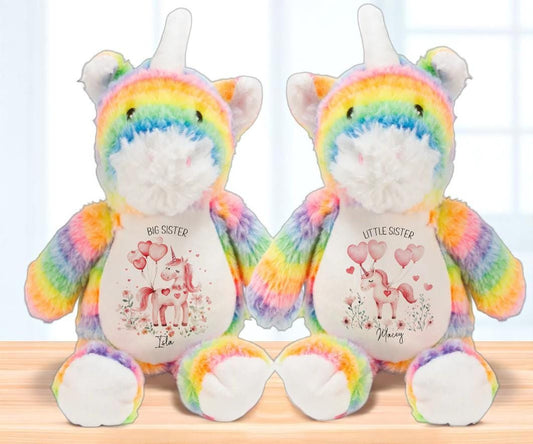 Custom Sibling Unicorn Teddy