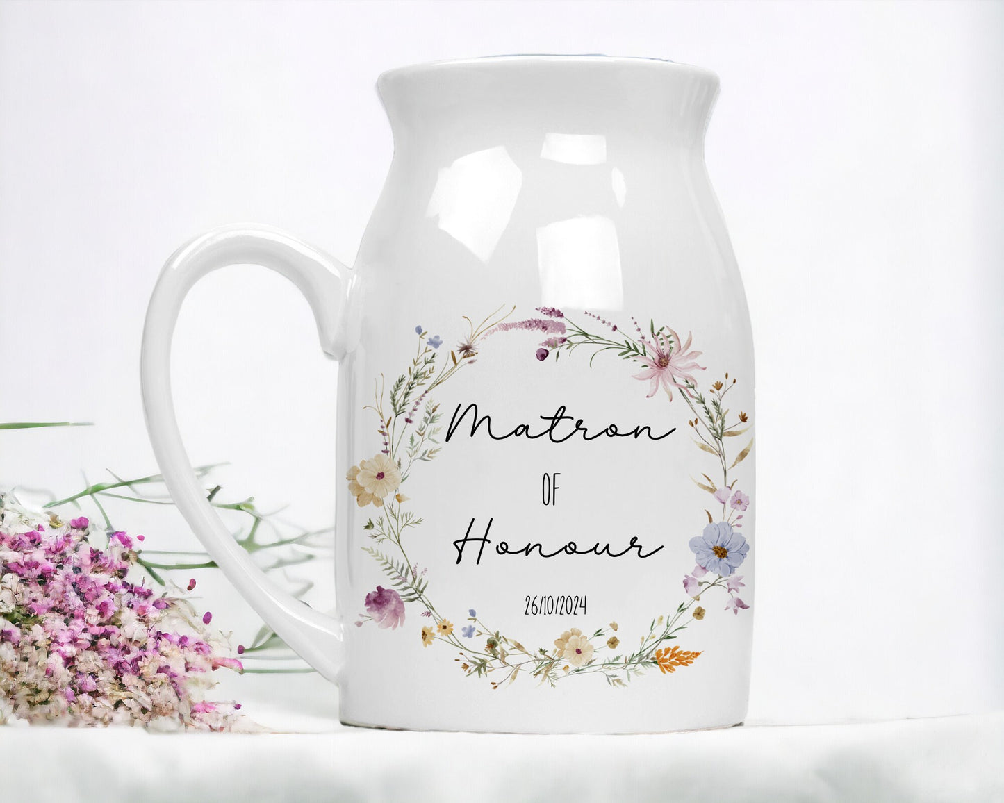 Personalised Ceramic Floral Vase Gift