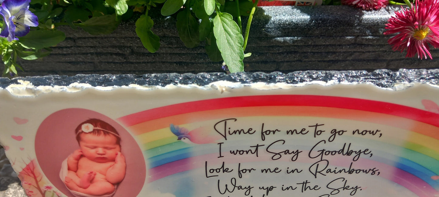 Personalised Baby Loss Memorial Slate