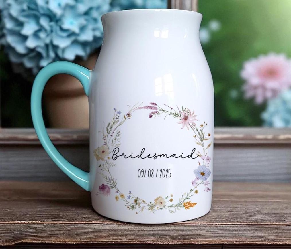 Personalised Ceramic Floral Vase Gift
