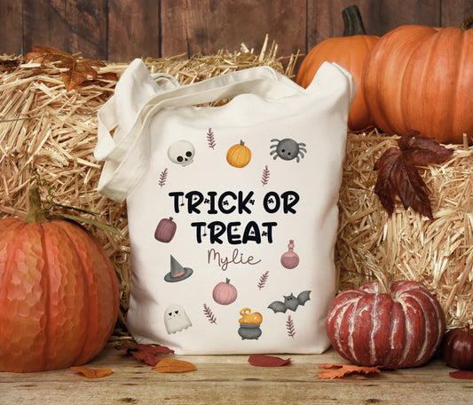 Girl's Personalised Halloween Trick or Treat Goody Bag