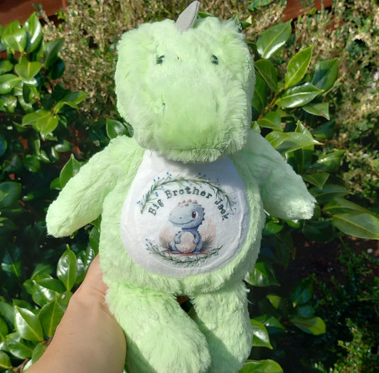Sibling Dinosaur Teddy - Big Brother Little Brother - New Baby Gift - Matching Dinosaur Teddies - Baby and Brother Gift - Dinosaur Plush
