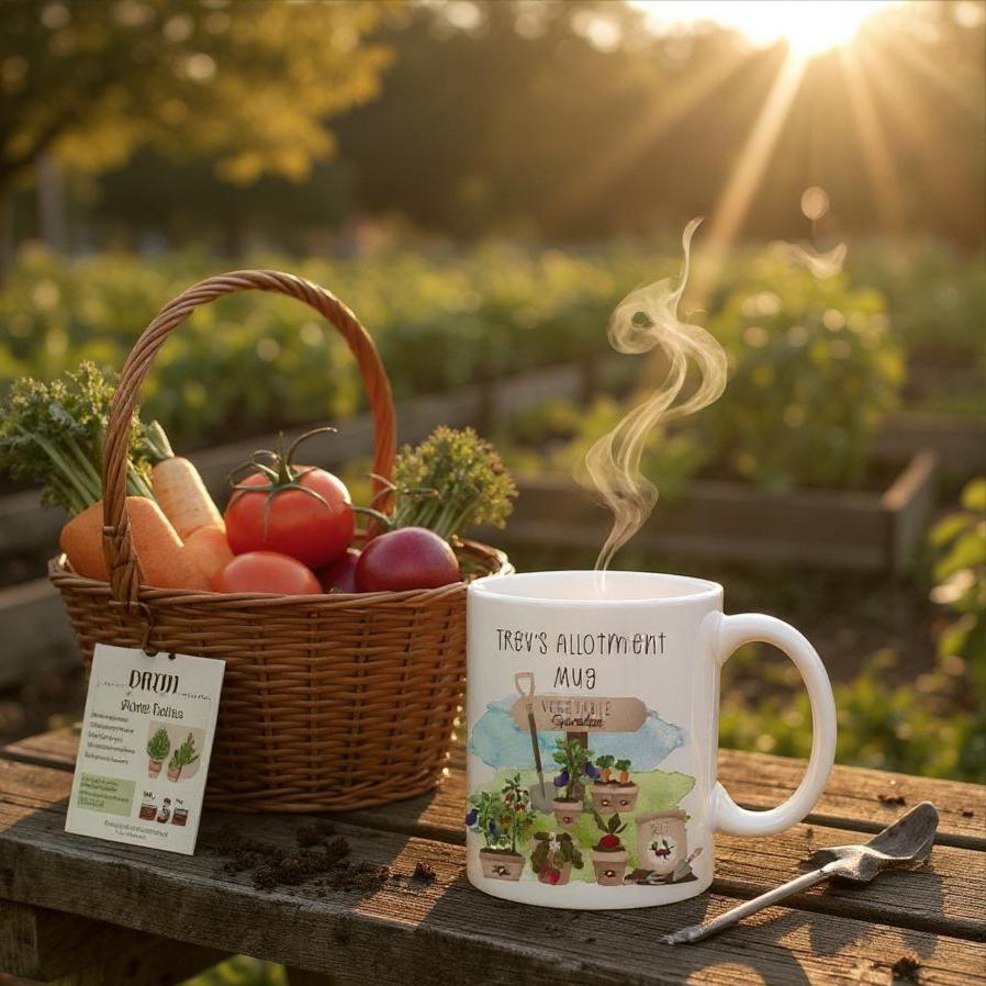 Personalised Allotment Mug - Allotment Lovers Gift - Gifts for Gardeners - Veg Growers Gifts - Allotment Design - Veg Garden Mug