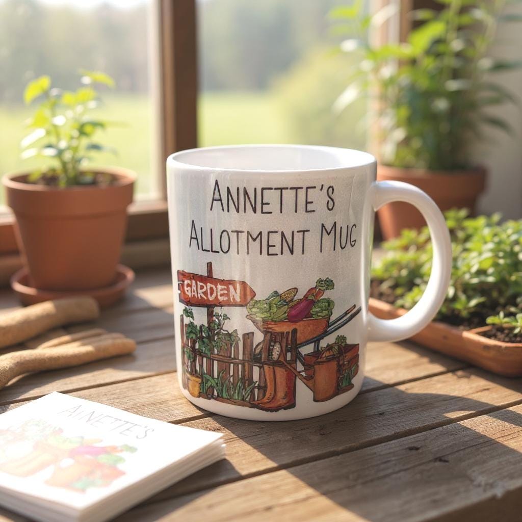 Personalised Allotment Mug – Custom Gardener Gift – Vegetable Patch Mug – Garden Lover Cup – Allotment Plot Present - Allotment Lovers Gift