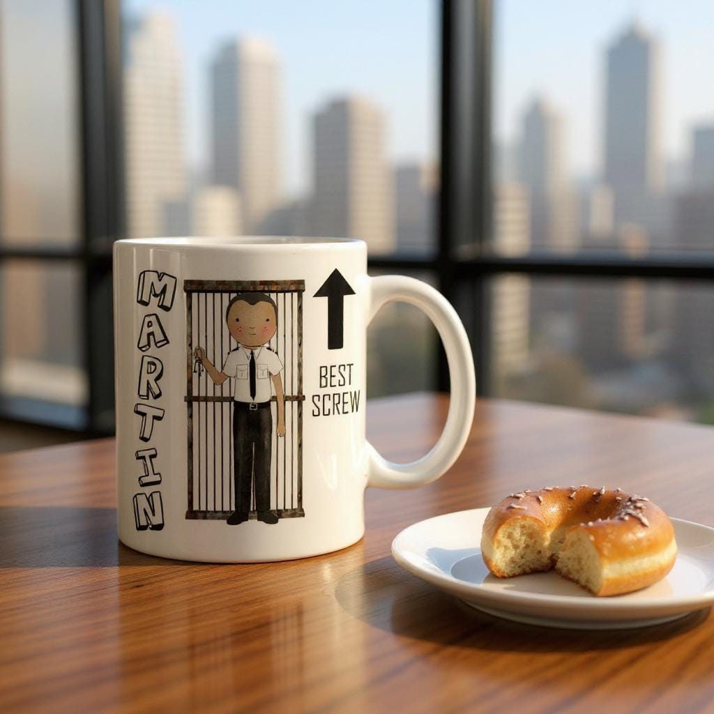 Personalised Unisex Novelty Prison Officer Mug - Gift for Prison Officer - Add a Name - Best Screw - Funny Mug - Customise Character - 11 oz