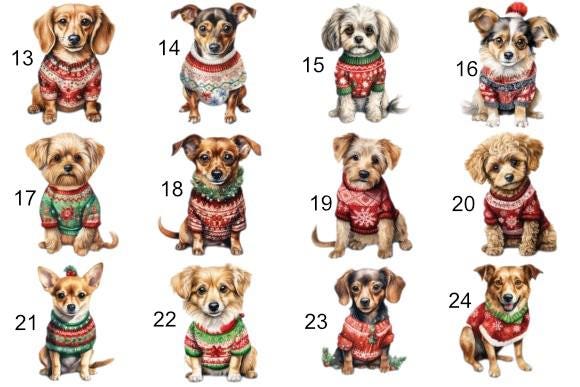 Personalised Dog Christmas Santa Sack (Small) – Custom Pet Gift Bag – 48 Breeds Available - Santa Paws Linen Sack - 30 x 40 cm -
