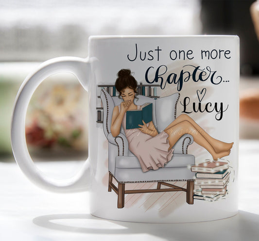 'Just One More Chapter' Personalised Book Lovers Mug