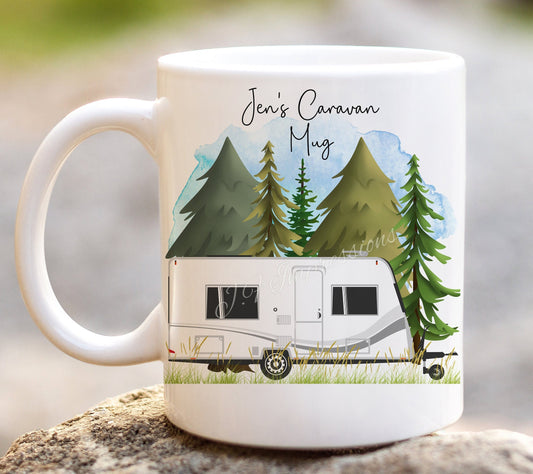 Personalised Towing Caravan Mug