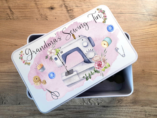 Personalised 'Nana/Grandma' Metal Sewing Tin