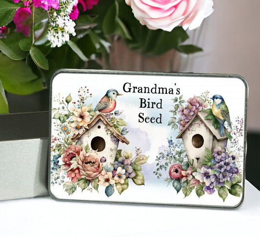 Personalised Bird Seed Tin for Nana/Grandma/Mum