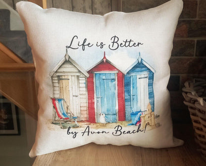 "Life is Better by the beach" Linen Cushion
