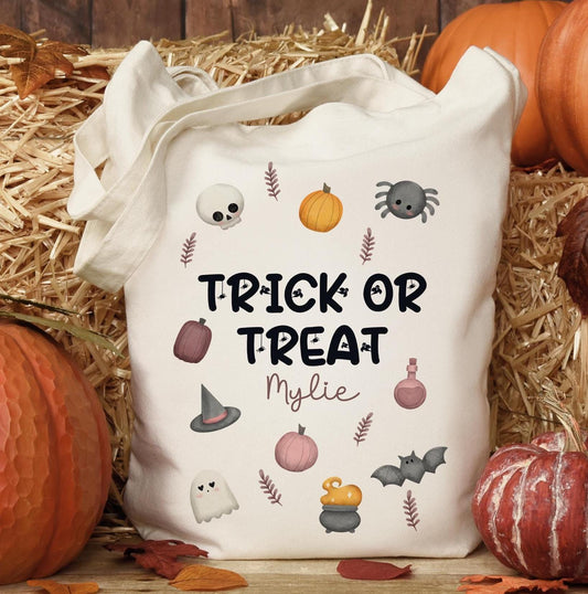 Girl's Personalised Halloween Trick or Treat Goody Bag