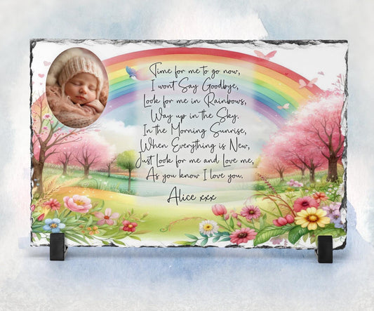 Personalised Baby Loss Memorial Slate