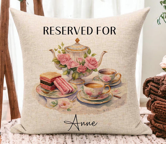 Personalised Ladies Linen Retirement Cushion