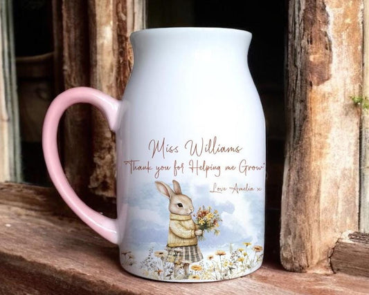 Personalised Ceramic Vase Gift for Teachers