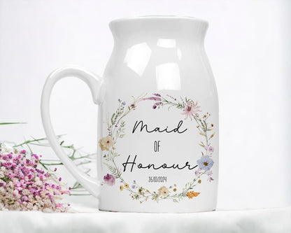 Personalised Ceramic Floral Vase Gift