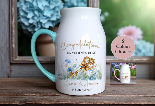 Personalised 'Congrats on your New Home' Ceramic Vase