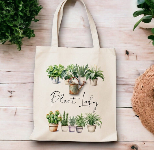 'Plant Lady' Tote Bag for Plant Lovers and Enthusiasts