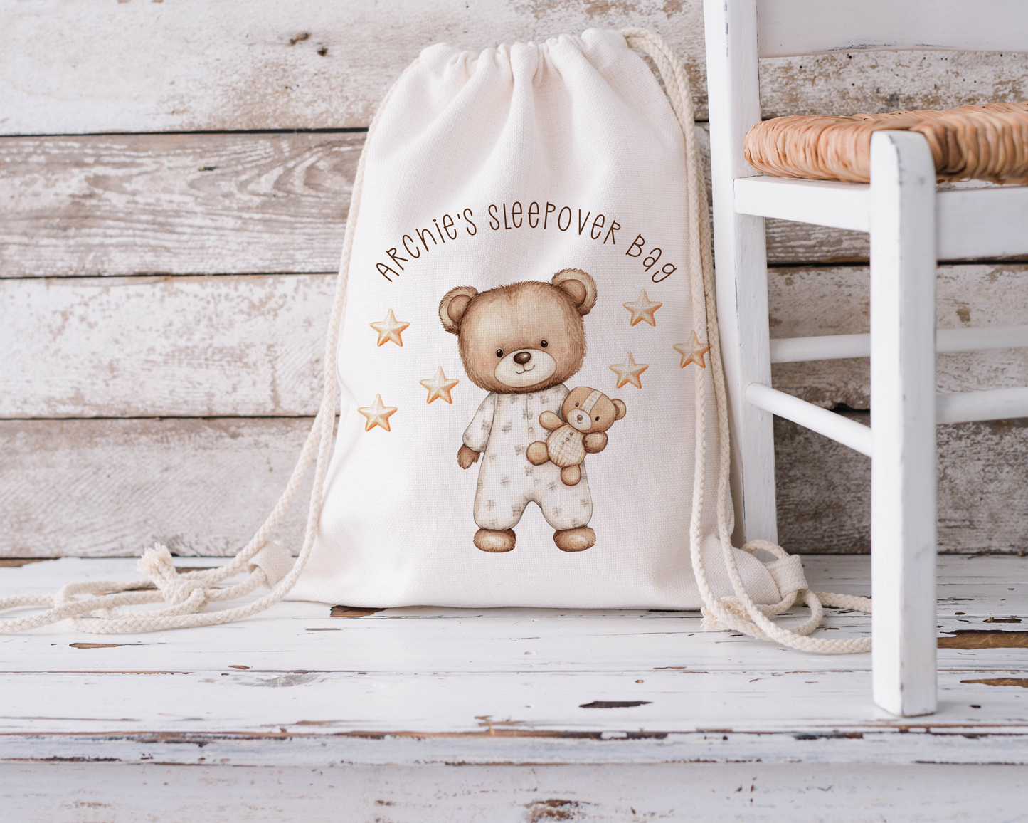 Personalised Teddy Bear Sleepover Bag for Babies and Toddlers