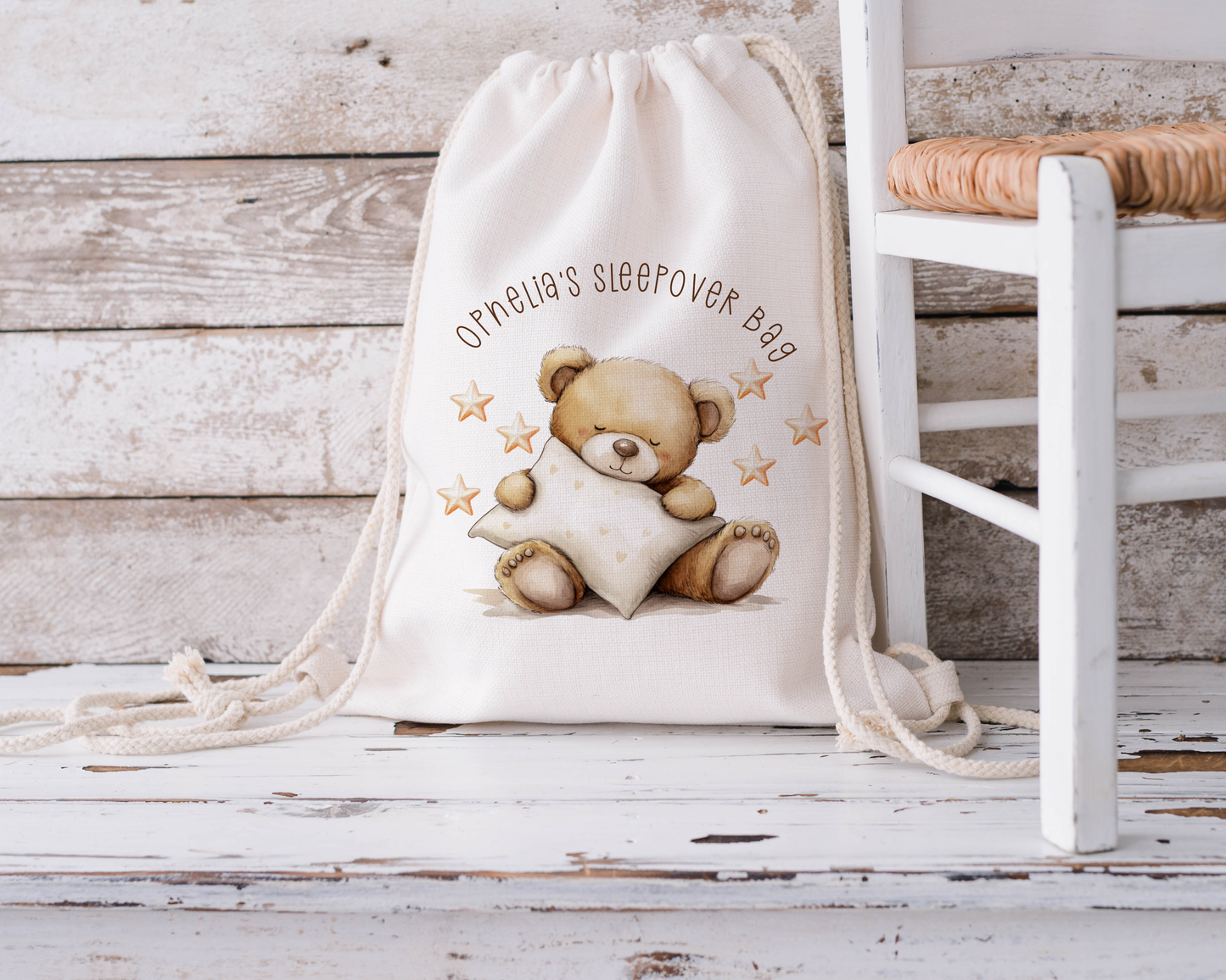 Personalised Teddy Bear Sleepover Bag for Babies and Toddlers