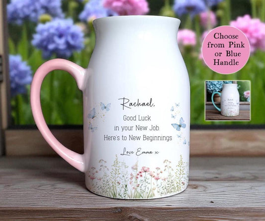 Personalised Ceramic Vase  - Congrats on your New Job