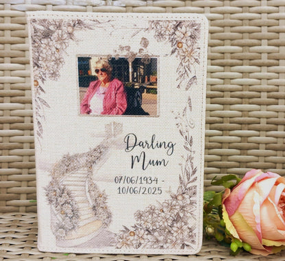 Personalised Linen Memorial Journal