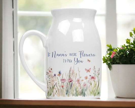 Personalised Wild Flower and Butterfly Vase