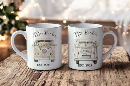 VW Campervan Wedding Mugs