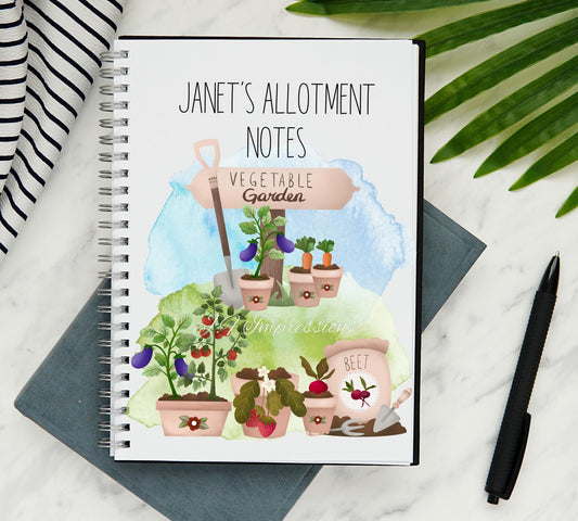 Personalised A5 Allotment Journal