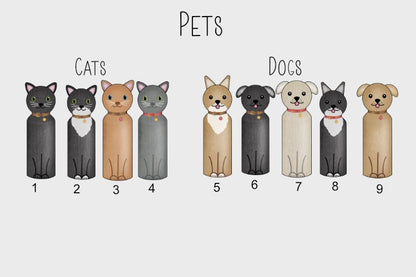 Customisable Peg People Wedding Vase