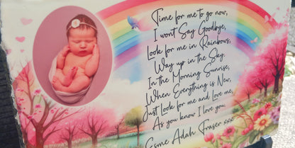 Personalised Baby Loss Memorial Slate