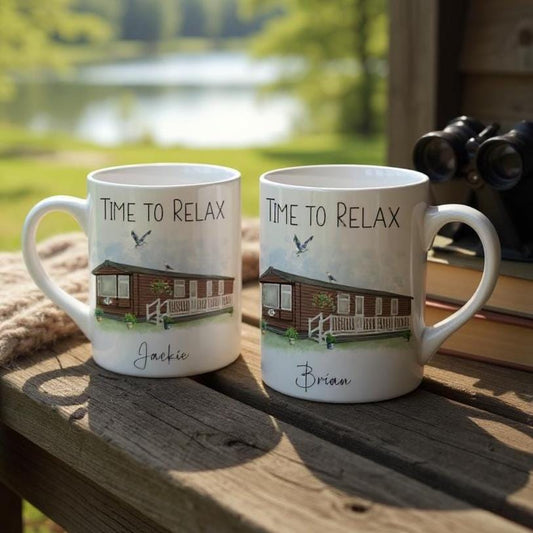 Personalised Static Caravan Mugs - Gifts for Caravan Owners - Choose Van, Text and Caravan Number - Static Van Gift - Customise your Mug