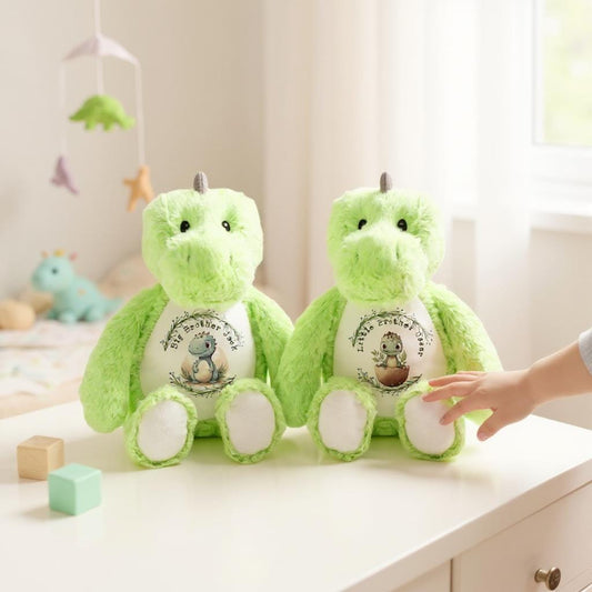 Sibling Dinosaur Teddy - Big Brother Little Brother - New Baby Gift - Matching Dinosaur Teddies - Baby and Brother Gift - Dinosaur Plush