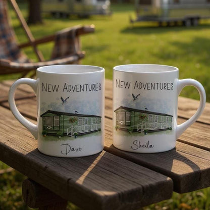 Personalised Static Caravan Mugs - Gifts for Caravan Owners - Choose Van, Text and Caravan Number - Static Van Gift - Customise your Mug