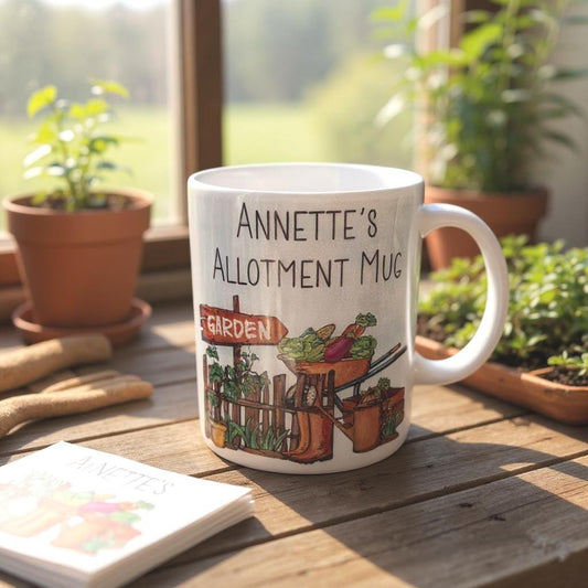 Personalised Allotment Mug – Custom Gardener Gift – Vegetable Patch Mug – Garden Lover Cup – Allotment Plot Present - Allotment Lovers Gift